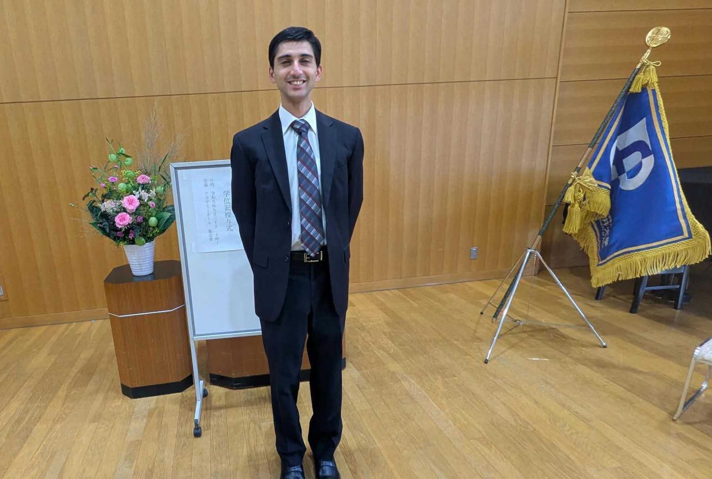 Amil Khanzada at the University of Fukui degree ceremony